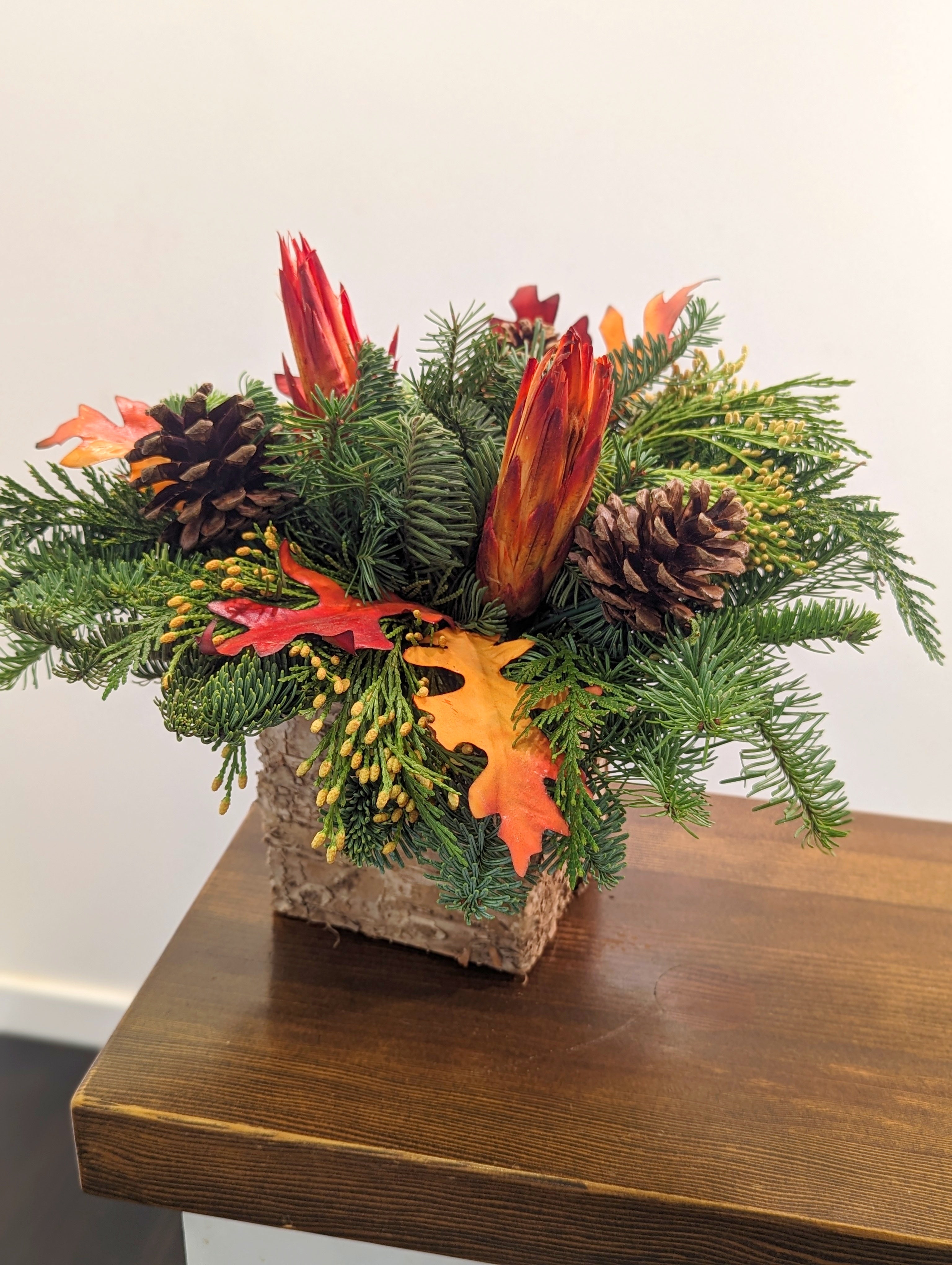 Fall Birch Box Centerpiece